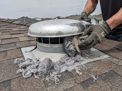 Cleaning Dryer Vent On Roof in Rincon