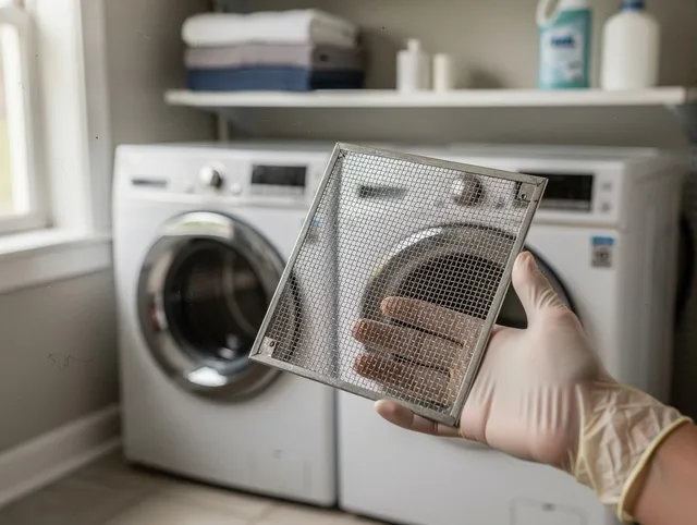 Rincon Dryer Vent Cleaning specialist performing detailed lint trap cleaning service in Rincon