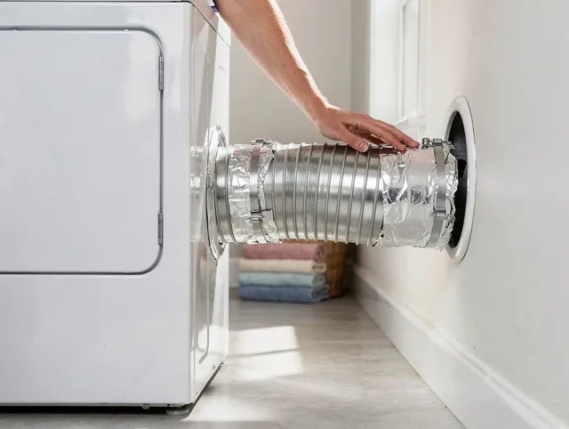 Professional dryer vent hose installation by Rincon Dryer Vent Cleaning in Rincon