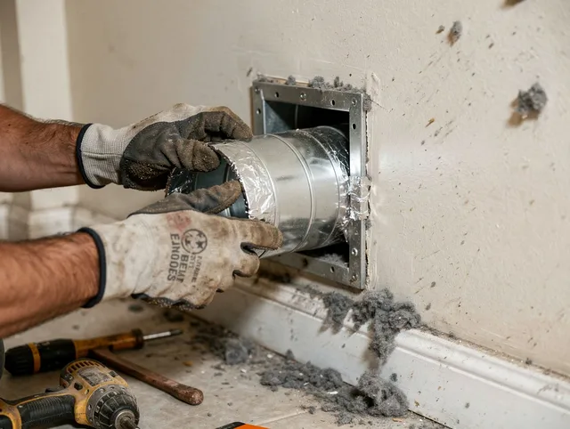 Professional dryer vent repair and installation by Rincon Dryer Vent Cleaning in Rincon